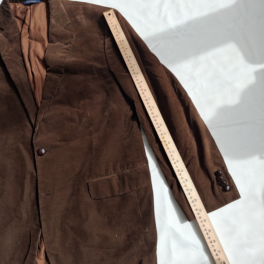 Brooks Brothers 1818 Madison Brown Corduroy Sport Coat Blazer 42R Mens 2 Button - Picture 3 of 10